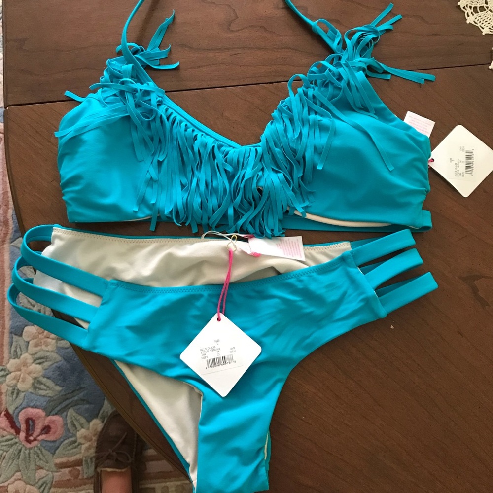 Vanilla Beach Large Turquoise Two Piece